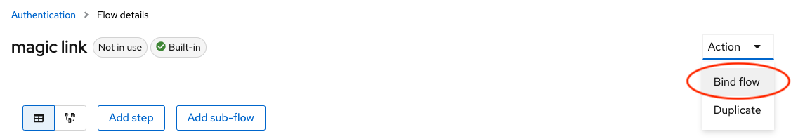 Keycloak Phase Two Magic Link Bind Flow