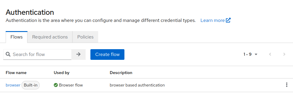 Keycloak Authentication Browser Flow