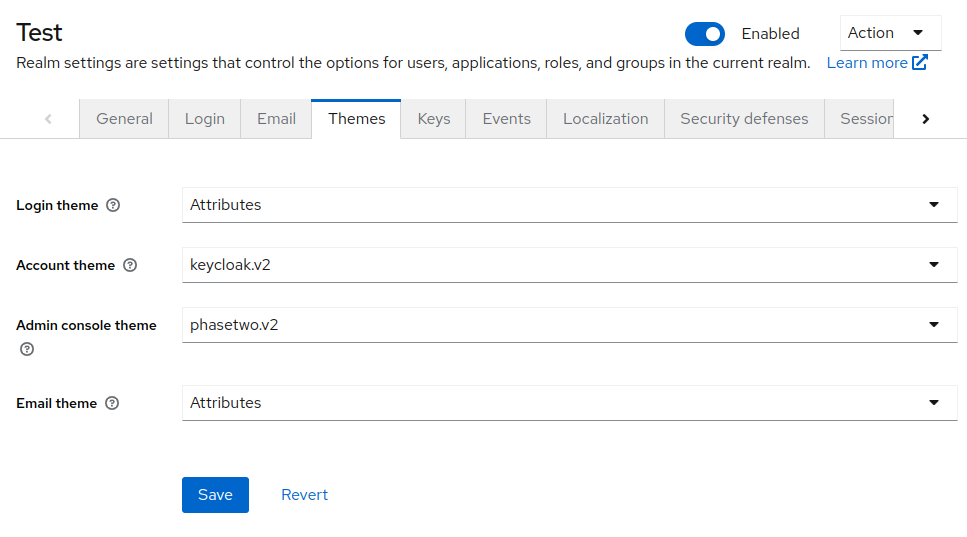 Keycloak Realm Themes