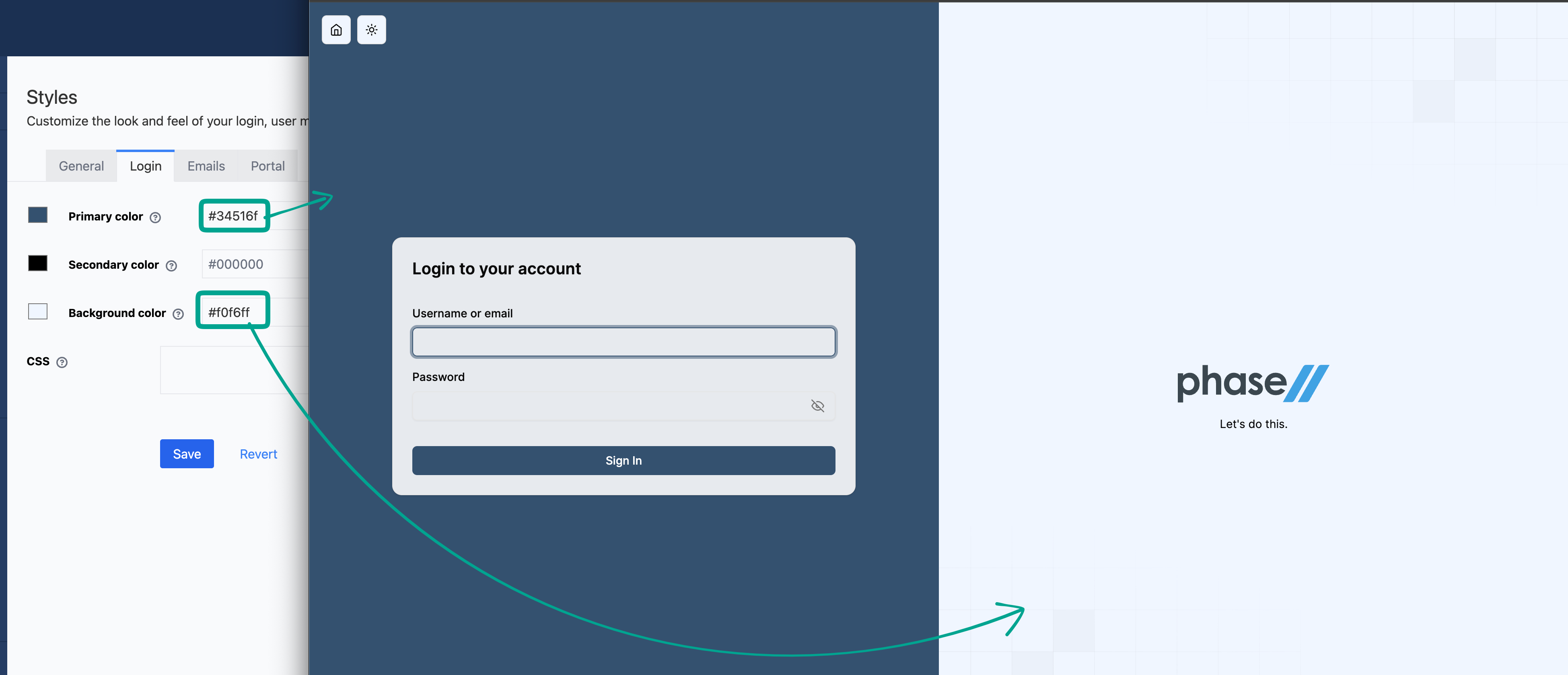 Login Theme Customized